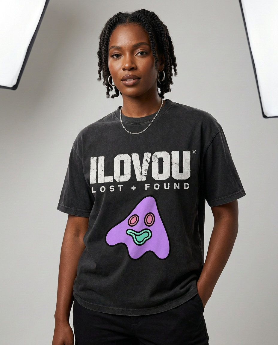 Model wearing the Ghost tee